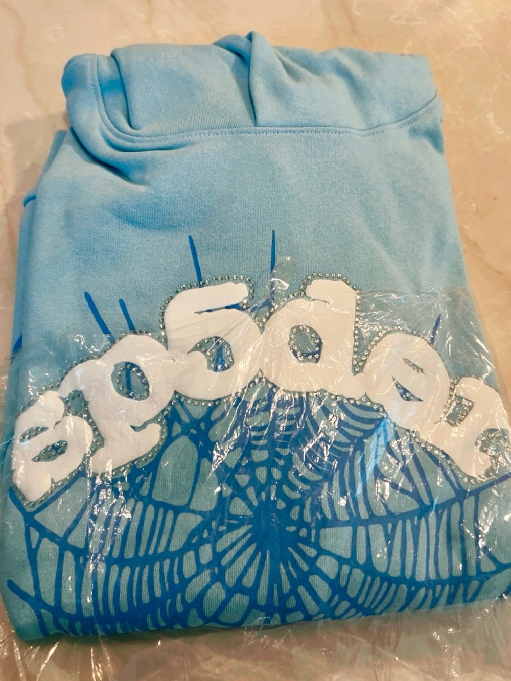 Light Blue Graphic Shirt Jacket with White & Dark Blue Print